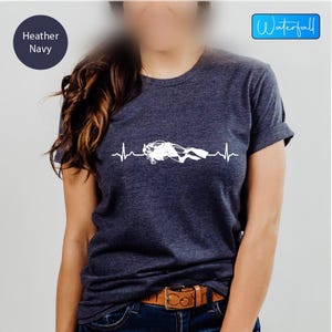 Scuba Diver Heartbeat Shirt, Scuba Diver Gift, Vacation Shirt, Summer Shirt, Scuba Diving Gift, Scuba Diving Shirt, Scuba Diver Shirt