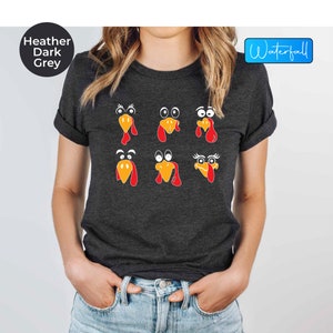Turkey Face Shirt, Thanksgiving Tshirt, Turkey T-shirt, Cute Turkey Gift, Fall Turkey Shirt, Friendsgiving Tee, Friends Matching Fall Tee