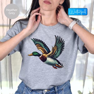 Flying Mallard Duck Shirt: Hunting Tee, Duck Lover Gift