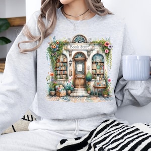 Vintage bookstore sweatshirt, book club cozy sweaters for book lover gift for summer reading, bookish cute sweaters,librarian gift
