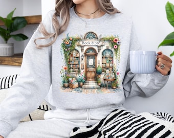 Vintage bookstore sweatshirt, book club cozy sweaters for book lover gift for summer reading, bookish cute sweaters,librarian gift