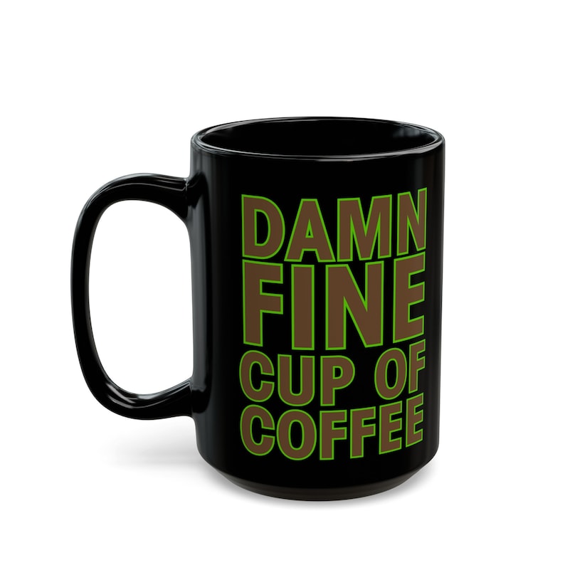 Twin Peaks Damn Fine Cup of Coffee Black Mug 11oz, 15oz Cult Horror ...