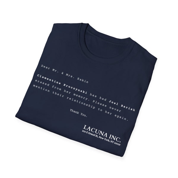 Eternal Sunshine Of The Spotless Mind Lacuna Card Unisex Softstyle T-Shirt