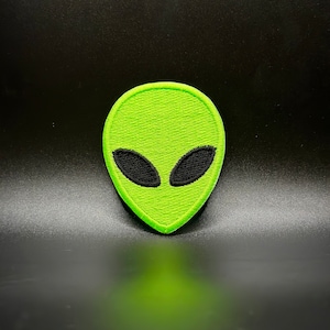 ➤ Cool Emoji Alien Iron on Patch | Large patches for jackets