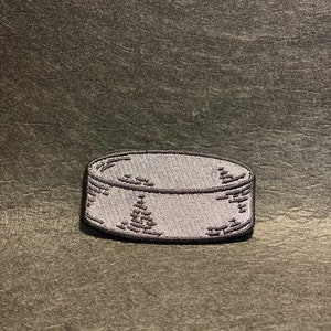 Hockey Puck Iron on Patch