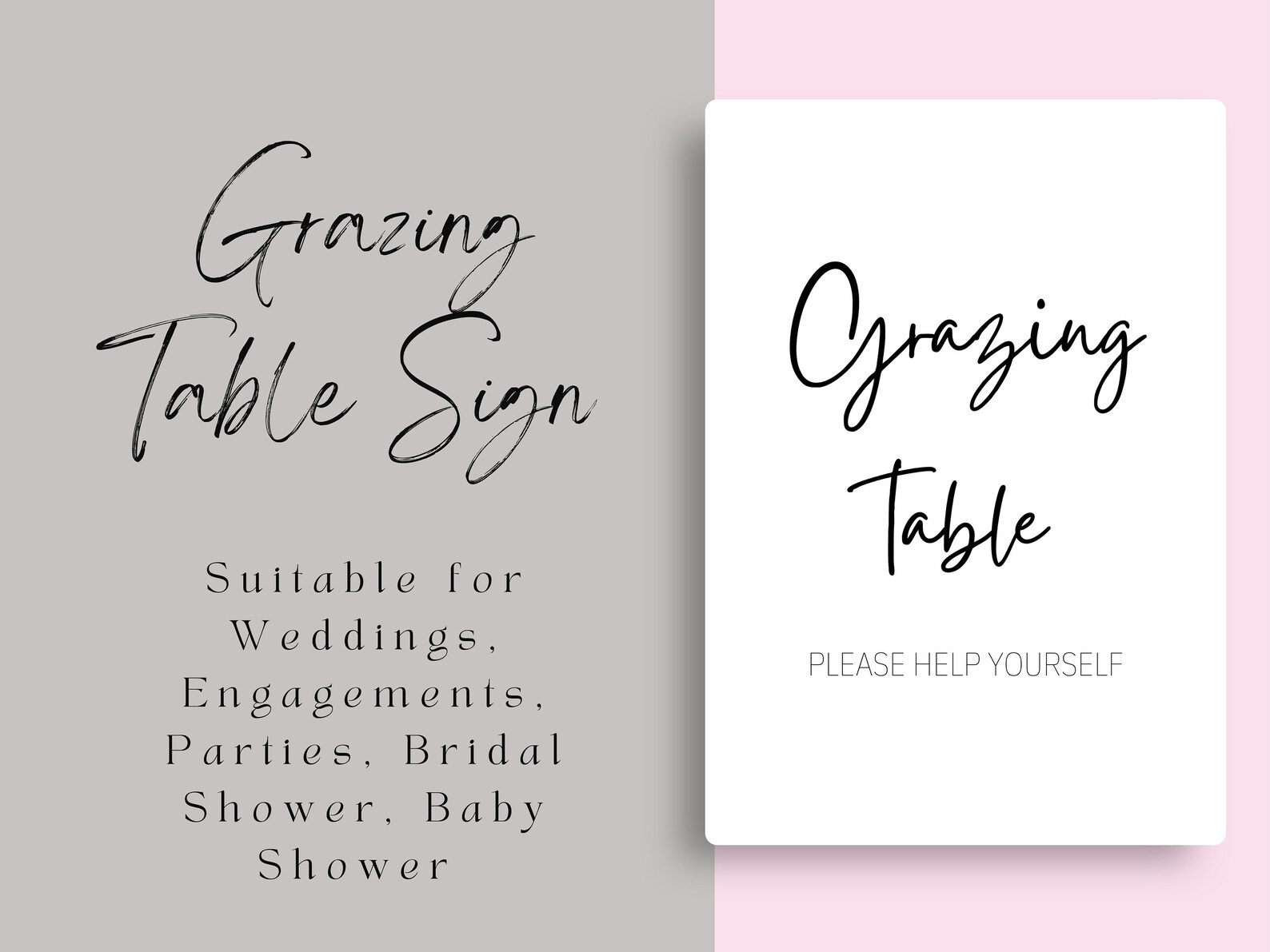 Grazing Table Sign Grazing Table Sign Printable Event - Etsy Australia