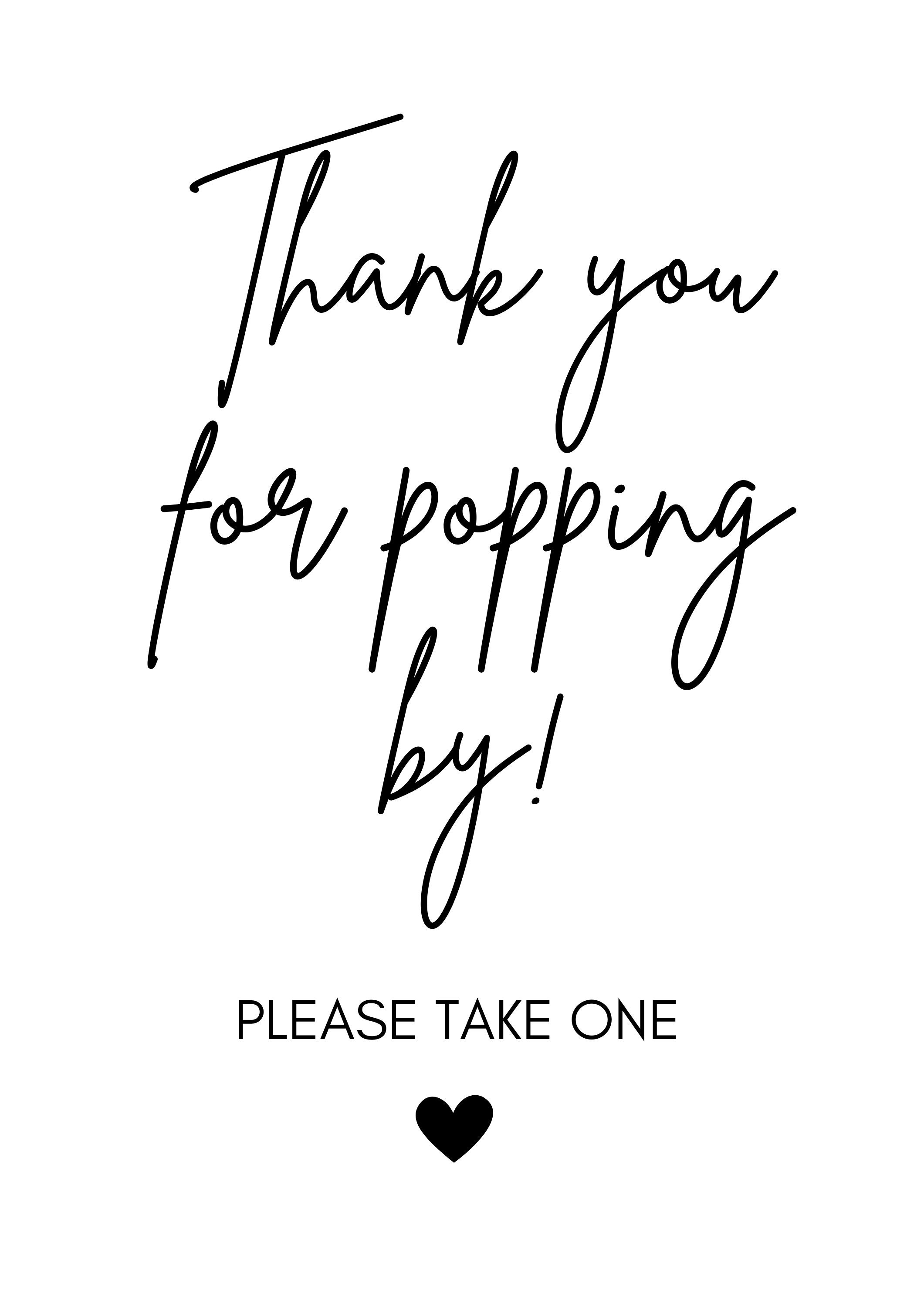 Thank You for Coming Sign Thanks for Popping By Baby Shower - Etsy ...