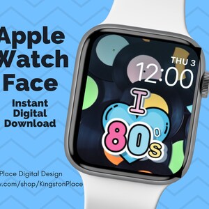 Adoro i quadranti di Apple Watch degli anni '80 / Sfondi di Apple Watch con vibrazioni retrò anni '80 / Personalizzazione di iWatch Preppy di generazione X