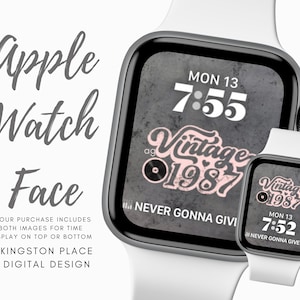 Quadranti Apple Watch vintage del 1987 / Sfondi Apple Watch vibrazioni anni '80 / Quadrante smart watch retrò per la generazione X