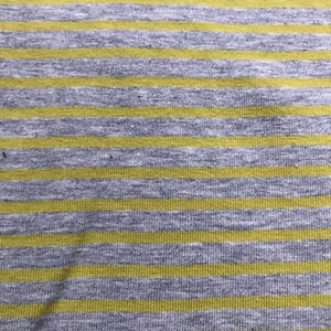 0,5 m Jersey Streifen gelb grau