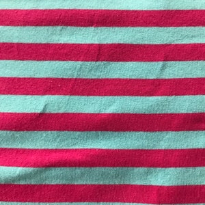 0,5 m Jersey Streifen Pink rauchblau