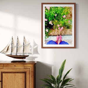 Adidas Rhode Island Watercolor Coastal Wall Art Print for Beach House Decor