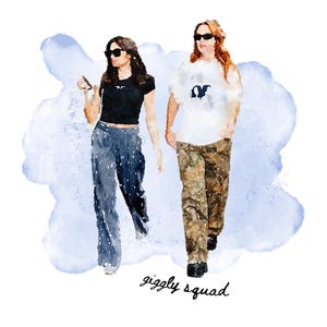 Giggly Squad Watercolor Print | Trendy Wall Art | Trendy stationary | Gift or cards | fashion art