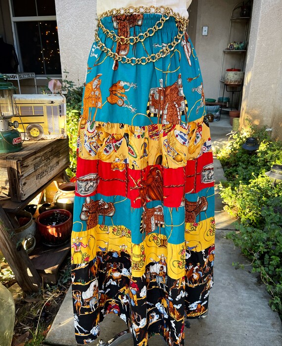 Jupe longue style western hot sale