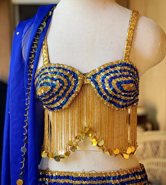 Vintage 1970’s sequin Belly Dancer costume Gem
