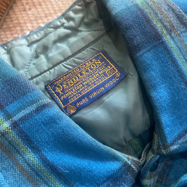 Vintage Wool Plaid Pendleton Shirt Medium