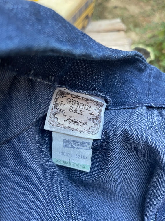 Vintage Gunne Sax Denim Skirt with Matching Vest … - image 3