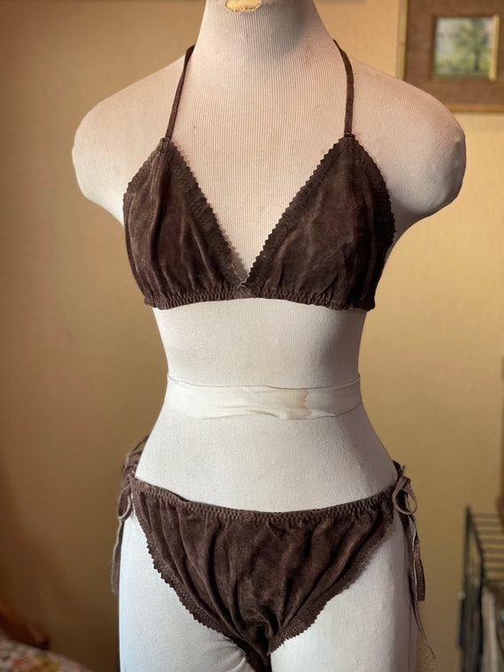 Vintage 1980’s-90’s Leather Bikini - image 1