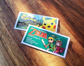 Reproduction back labels for Gameboy DMG, GKD Pixel, and Retro Emulation systems