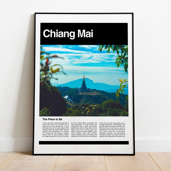 Chiang Mai Poster Art, Chiang Mai Photography, Chiang Mai Print, Thailand Poster, Thai Poster, Chiang Mai Wall Art, Travel Decor, Thai Decor