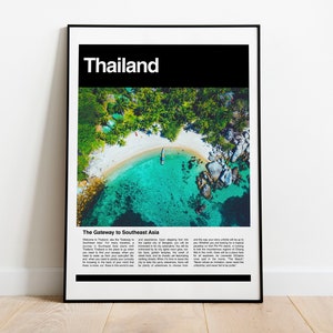 Thailand Poster Art, Thailand Photography, Thailand Print, Thailand Wall Art, Thailand Printable, Thailand Travel Poster, Thailand Beach