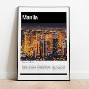Manila Poster Art, Manila Photography, Manila Print, Philippines Poster, Filipino Poster, Manila Wall Art, Filipino Decor, Travel Decor