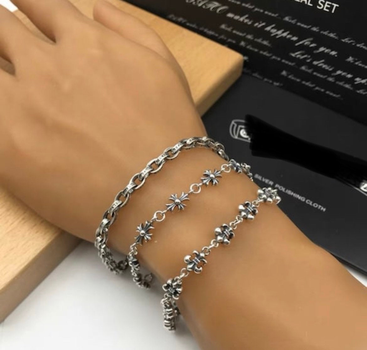Chrome hearts chain bracelet best sale