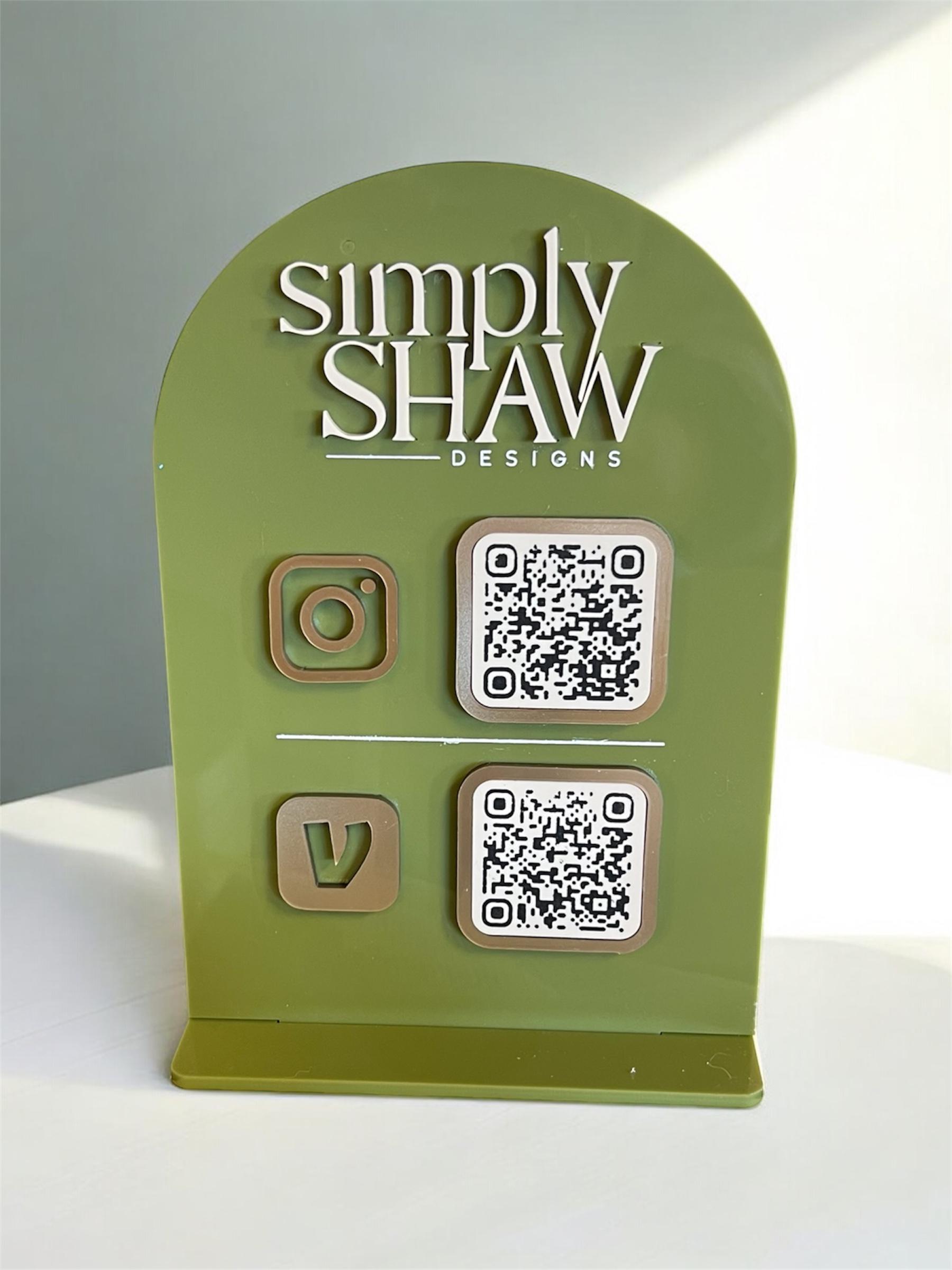 Sign Form Small Custom Acrylic QR Code Sign for Small Business: Scan to Pay Payment ...