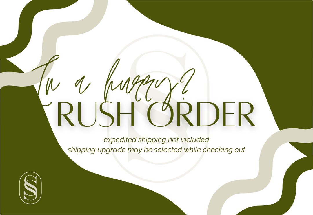 Rush Order ADD-ON - Etsy