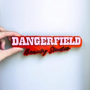 Physical Watermark for Small Business: Laser Cut Acrylic Social Media Username, Personalized Logo Sign, Custom Name Tag, Photo & Video Prop