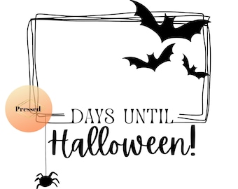 Downloadable Halloween Countdown Sublimation Vinyl