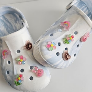Jelly Charms for Croc Shoes Kawaii Spring Shoe Charms  Clear Jelly Transparent Charms for Crocs Clogs Garden Shoes Charms