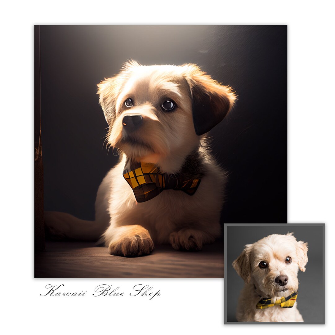 Custom Digital Art Pet Portrait From Photo PRINTABLE DIGITAL DOWNLOAD ...
