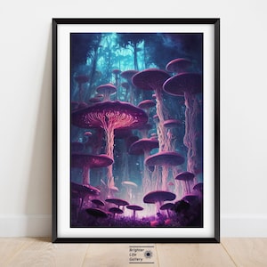 Alien Planet Artwork, Sci-fi Space Landscape, Scifi Wall Art,  Home Decor, Gift for Gamer, Space Illustration, Painting, Matte Canvas Print