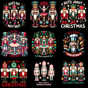 Pacote quebra-nozes, gráficos de camiseta quebra-nozes, design de ilustração de quebra-nozes, clipart png quebra-nozes, clipart fofo de Natal,