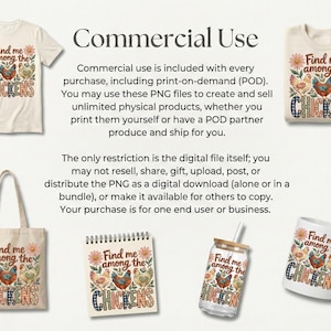 Find Me Among The Chickens Digital PNG, Chicken Shirt PNG Design Instant Download, Farmhouse Spring Floral Chicken Sublimation PNG image 2