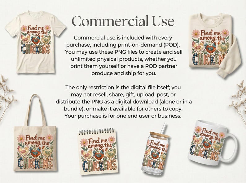 Find Me Among The Chickens Digital PNG, Chicken Shirt PNG Design Instant Download, Farmhouse Spring Floral Chicken Sublimation PNG image 2