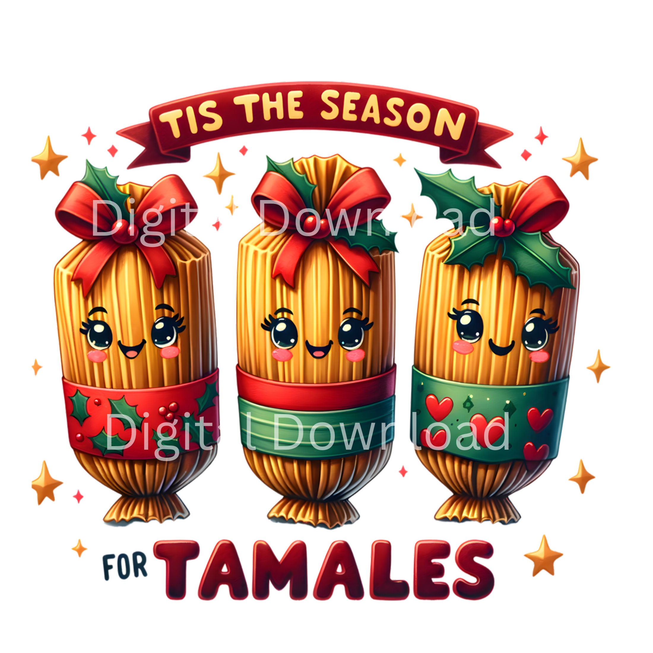 Tis the Season for Tamales Png, Cute Christmas Tamales, Christmas