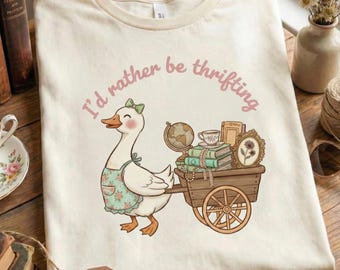 Je préfèrerais faire des économies d'oie PNG, design vintage mignon de sublimation d'oie, graphique de chemise d'amant d'épargne, Cottagecore animal PNG