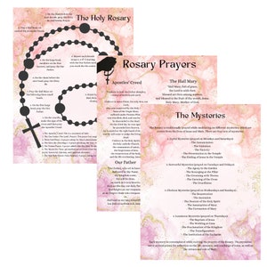 Comment prier le Rosaire Catholique Paquet de prière imprimable PDF - Leçon de Rosaire pour débutants, PDF imprimable, École catholique, KIDS Rosary Homeschool