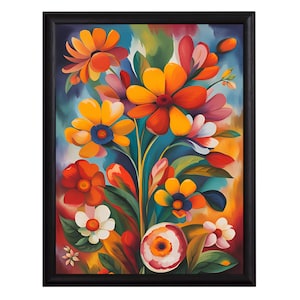 Mexican Flowers | Flower Market Print| Mexican bouquet | Mexican Art | Mexico Painting | Digital Download Print, Mexico Wall art | printable