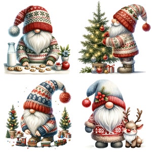 Christmas Gnomes Festive Gnomes Festive Gnome Design, Digital Download ...