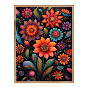 Mexican Flowers | Flower Market Print| Mexican bouquet | Mexican Art | Mexico Painting | Digital Download Print, Mexico Wall art | printable