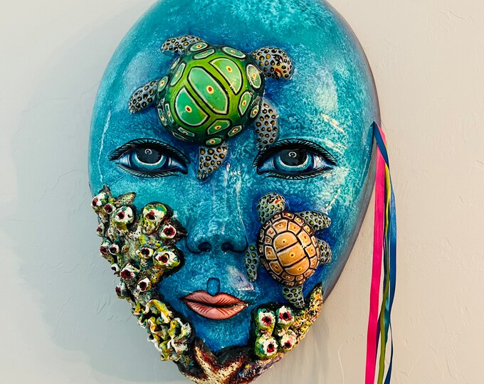 Tonala Decorative Mask Mexican Wall Decor. 3D Etsy