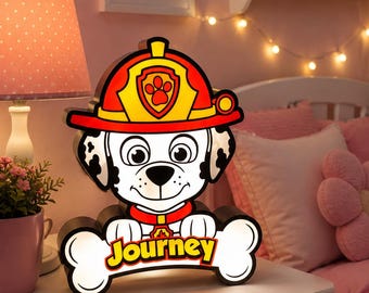 Insegna LED personalizzata / Scatola luminosa con personaggio personalizzato, decorazione con nome (Gaming, Camera da letto)