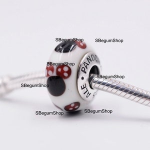 pandora Murano Glass Charm Disney Classic Minnie Bead Sterling Silver S925 ALE 791634 New