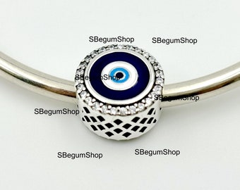 Auténtico Pandora Evil Eye Encanto de doble cara Canadá Cuenta de protección exclusiva Plata S925 ALE EG792016CZ