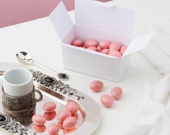 Dragee Amande chocolat blanc rose dragées turcs extra tendre confiserie de luxe - livraison gratuite - original gift 150g