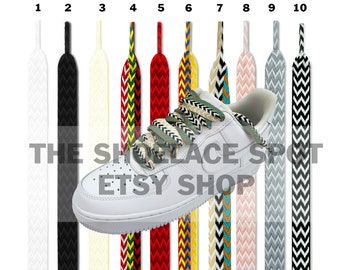 1 Pair Premium Wide Thread Pattern Double Layer Style Shoelaces 13/16th Inch Flat 20mm Replacement Statement laces