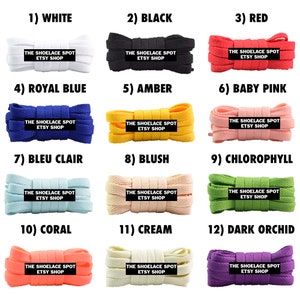1 Pair Premium Slim Athletic Style Shoelaces 1/4th Inch Flat Replacement laces